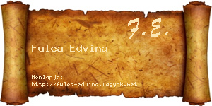 Fulea Edvina névjegykártya
